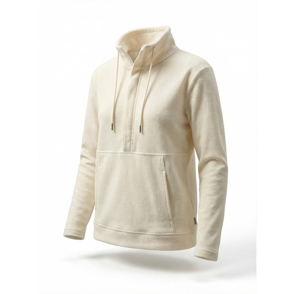 Avalanche Outdoor Women's Jacket Size M Ivory Mock Neck Drawstring Pouch